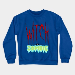 Witch and Zombie Crewneck Sweatshirt